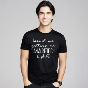 Look at me getting all 100% Cotton T Shirts Gift Idea Short Sleeve Tees Cute Thanksgiving Day Round Neck Tops T Shirt Geek